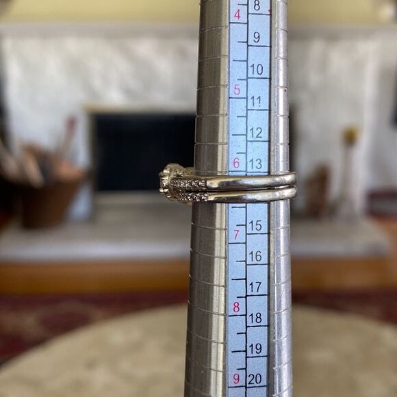 10KWG Diamond Bridal Set | Engagement & Wedding Ring - Picture 11 of 16